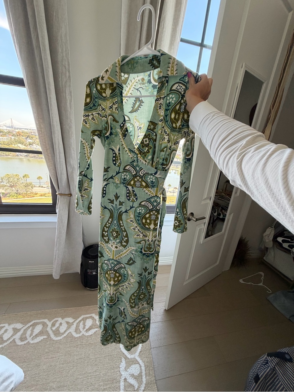 Spartina 449 iris midi jersey dress Green Paisley Dress